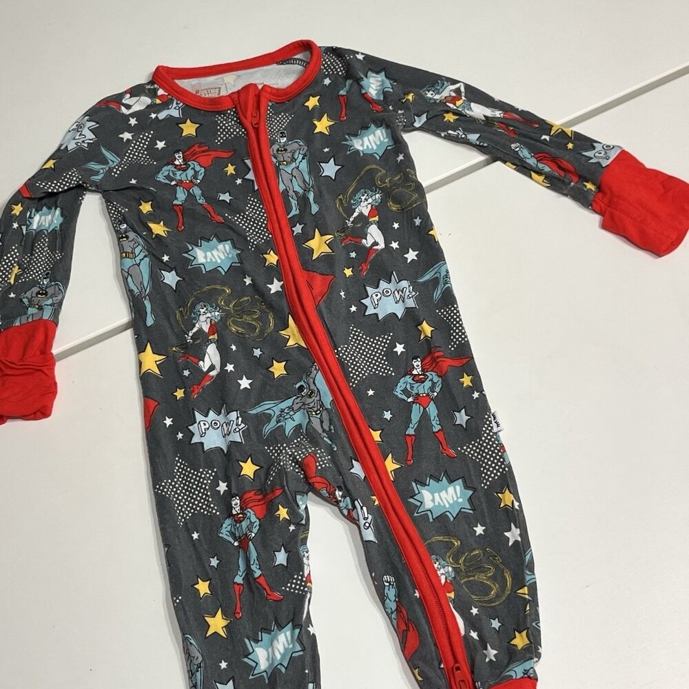 Little Sleepies 3-6 Months Zippy Superhero Marvel Red
